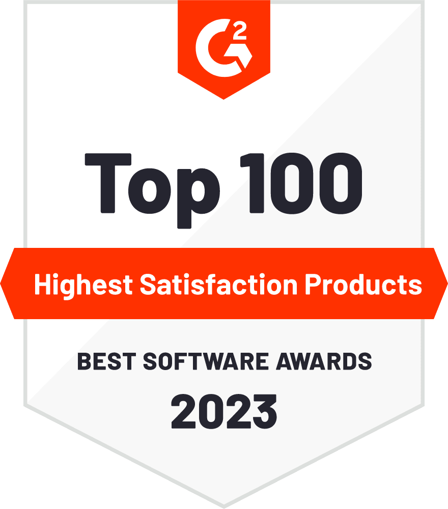 G2 Top 100 Highest Satisfaction Products 2023